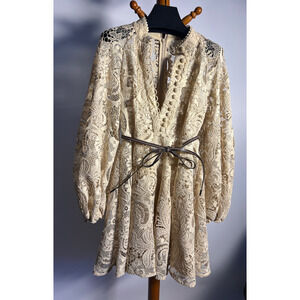 Zimmermann Waverly Lace Minidress – Cream Ivory | Size 1 (US 6) | $1,095 Retail